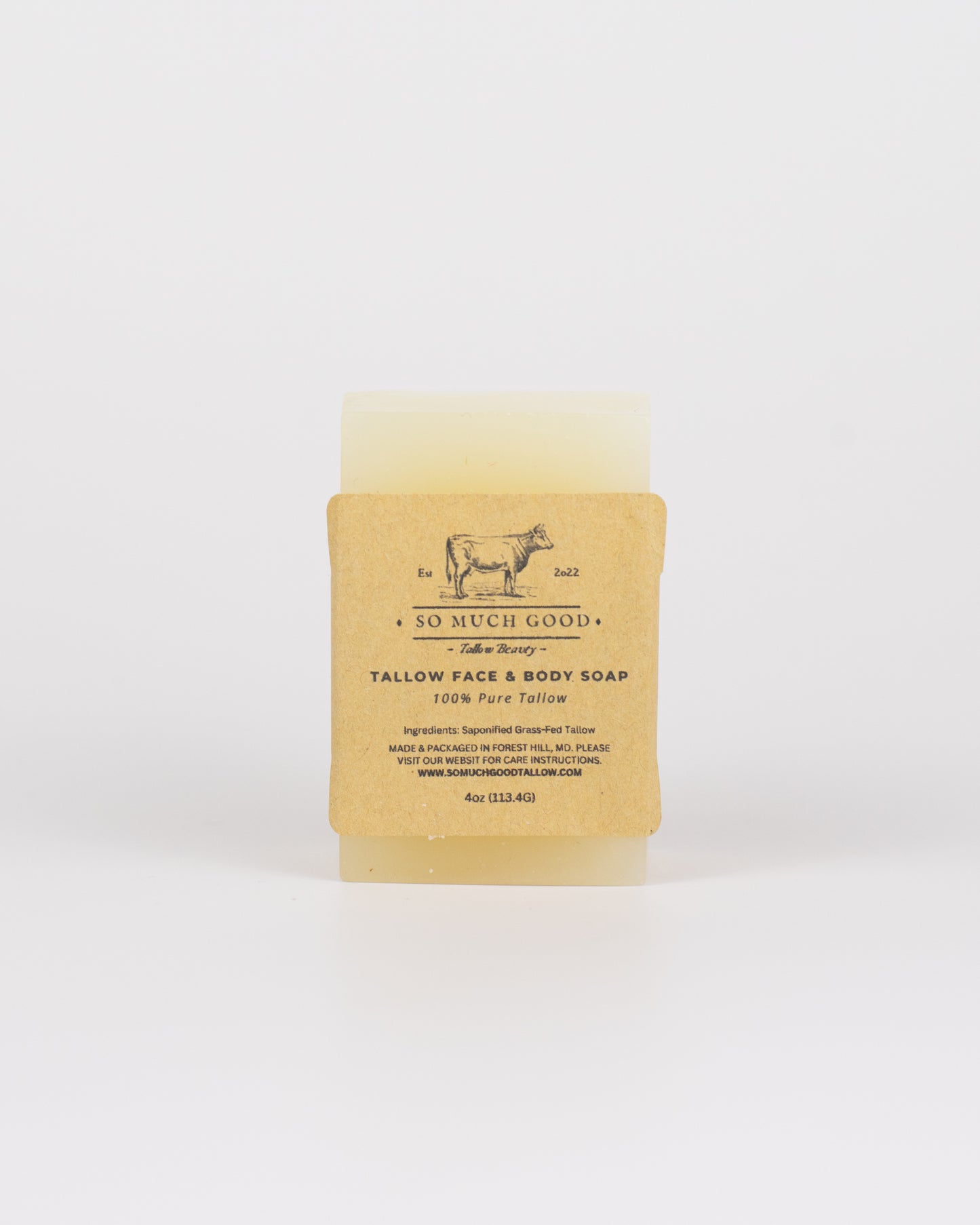 Face and Body Tallow Soap - Pure